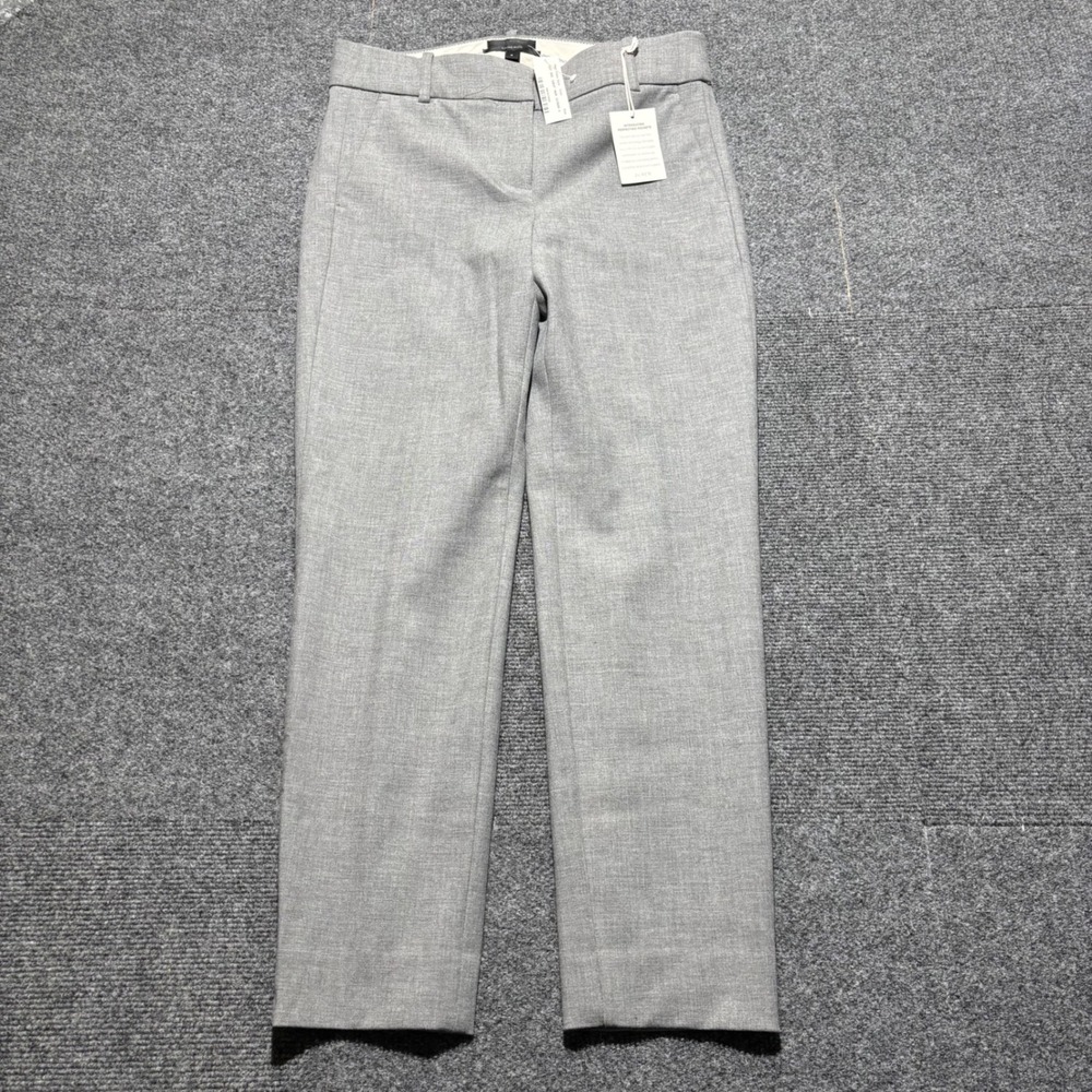 J.Crew Cameron Slim Crop Pant Heather Grey Bi-Stretch Cotton G8547 Size 4 NEW